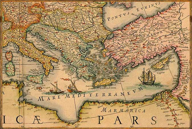 Map of the Mediterranean